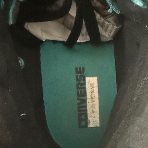 Converse Black and Teal High-Tops - Picture 8 of 12